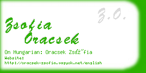 zsofia oracsek business card